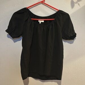 Madewell texture and Thread peasant Blouse